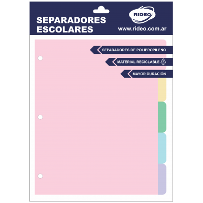 Separadores Plásticos Nº3 Fresh de 5 posiciones Rideo