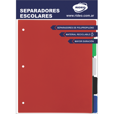 Separadores Plásticos Nº3 Matt de 5 posiciones Rideo