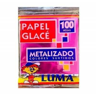Papel Glase Metalizado x100 unidades Luma