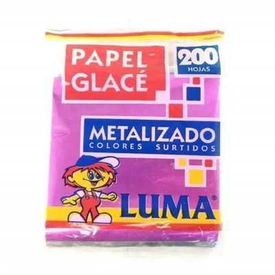 Papel Glase Metalizado x200 unidades Luma