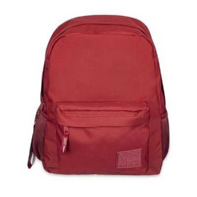 Mochila espalda Wanderlust lisa rojo profundo, 2 cierres Talbot