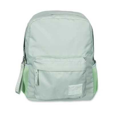 Mochila espalda Wanderlust lisa verde pastel, 2 cierres Talbot