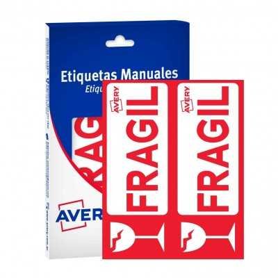 Caja de etiquetas adhesivas 152x60 mm Frágil x60 etiquetas Avery