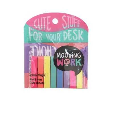 Banderitas señaladoras angostas 8x45 mm blister x200 unidades Mooving at work