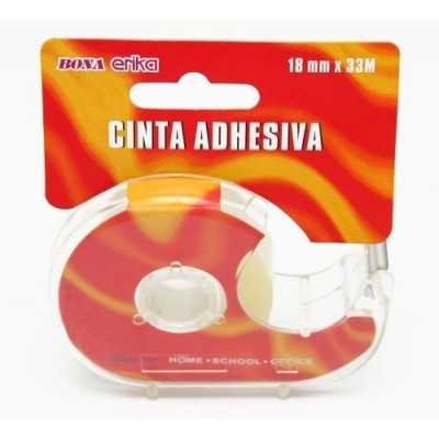 Cinta adhesiva 18 mm x 33mts con racionador Erika