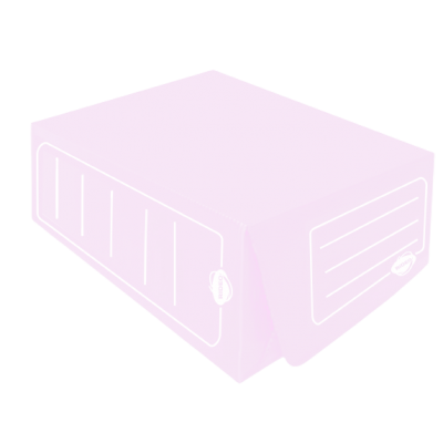 Caja archivo multionda 36x25x12 cm rosa pastel Rideo