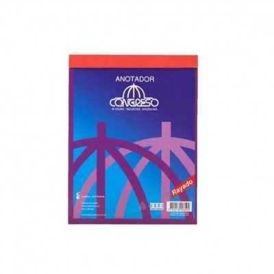 Anotador A5 emblocado x40 hojas rayadas Congreso