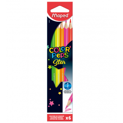 Lapices de colores fluo Color Peps x6 unidades Maped