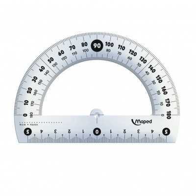 Transportador 180° en bolsa cristal Maped