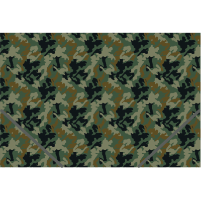 Carpeta Oficio 3 solapas plástica camuflado con elástico Rome
