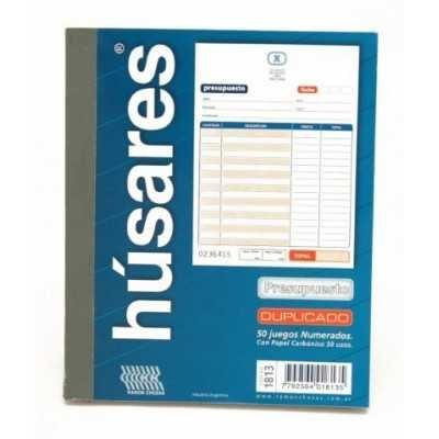 Talonario presupuesto 15x18 x duplicado Husares