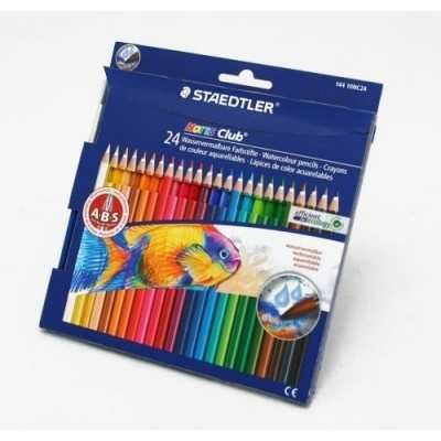 Lapices de colores caja carton x 24 unidades + pincel acuarelable Staedtler