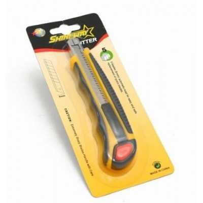 Cortante 9 mm c/ cartucho p/ 5 hojas de rep. emp. plast. Shineway