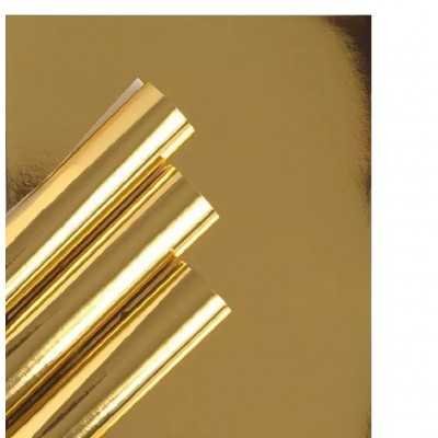 Cartulina Metalizada escolar Oro de 44,7 x61 cm x unidad Luma