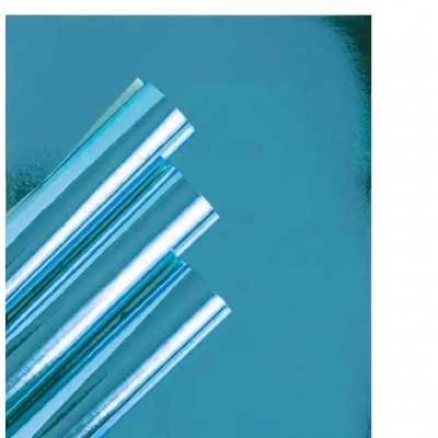 Cartulina Metalizada escolar Celeste de 44,7 x61 cm x unidad Luma