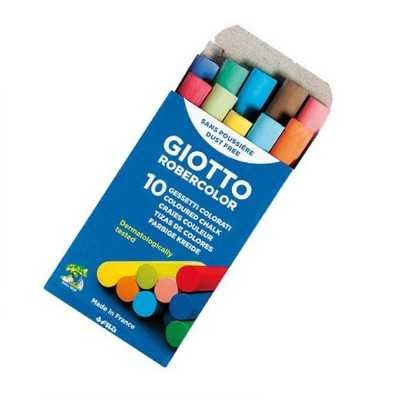 Tiza de colores surtidos Robercolor caja x10 unidades Giotto