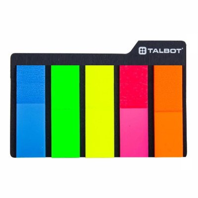 Banderitas film x 125 hojas x 5 colores Talbot
