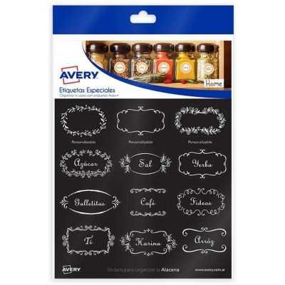 Stickers para organizar la alacena 1 hoja Avery