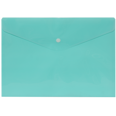 Sobre plástico A4 con botón simple colores pastel Rideo