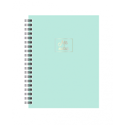 Cuaderno con espiral 16x21 cm tapa dura Pastel colors 2 x 96 hojas rayado Onix