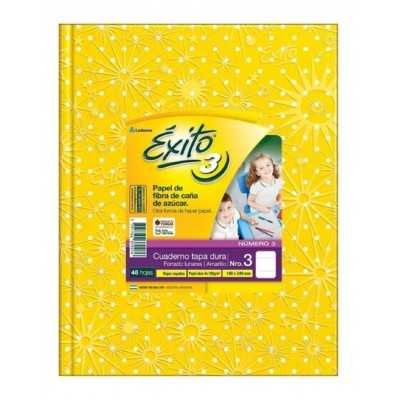 Cuaderno tipo ABC rayado lunares amarillo x50 hojas Éxito
