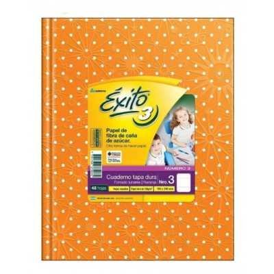 Cuaderno tipo ABC rayado lunares naranja x50 hojas Éxito