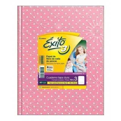 Cuaderno tipo ABC rayado lunares rosa x50 hojas Éxito