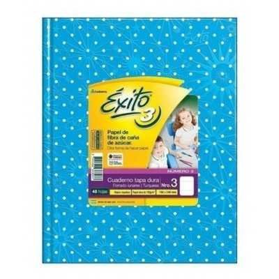 Cuaderno tipo ABC rayado lunares celeste x50 hojas Éxito