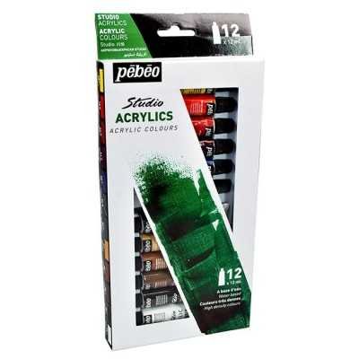 Estuche Acrilico x12 tubos de 12 ml Studio Acrylics Pebeo