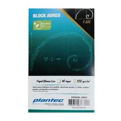Block Aureo Liso 10x16 cm para dibujo de 120 gramos x40 hojas emblocado Plantec