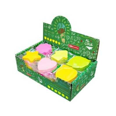 Notas adhesivas 7x7 cm con formas varias block x100 hojas Medoro