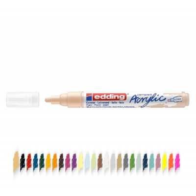 Marcador acrílico punta redonda Amarillo señal E 5100 trazo medio (2-3 mm) Edding