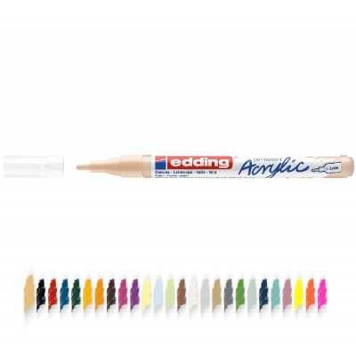 Marcador acrílico punta redonda Celeste pastel E 5300 trazo fino (1-2 mm) Edding