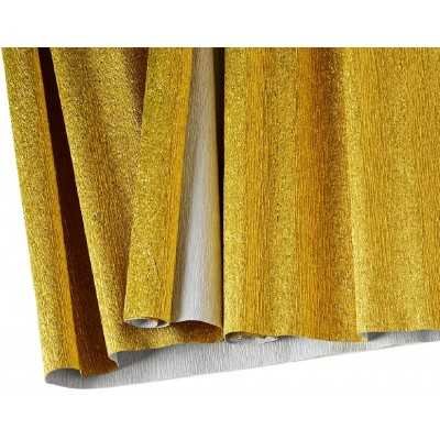 Papel crepe metalizado Oro Crealin