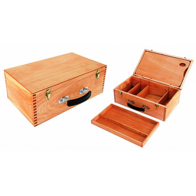 Baul de pintor c/bandeja y paleta 25x42x14cm Fime