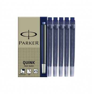 Cartuchos tinta azul-negro x5 unidades Parker