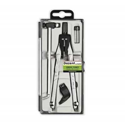 Compás a bigotera con prolongador, ajuste rápido +adaptador Dozent