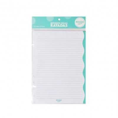 Repuesto refill carta color rayado x 30 hjs Mooving Loop