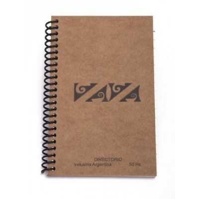Libreta con espiral 9x15cm rayada rustica Directorio