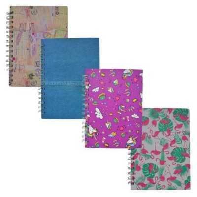 Libreta con espiral tapa dura A6 x 96 hojas cuadriculadas