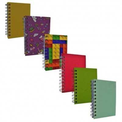 Libreta con espiral tapa dura A6 x 96 hojas Lisas