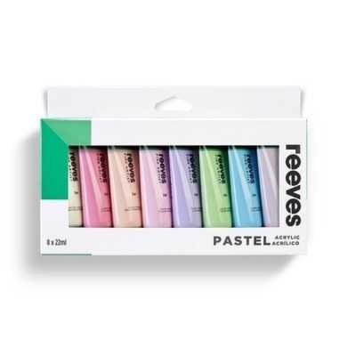 Set de Acrílicos x8 colores pastel de 22 ml Reeves