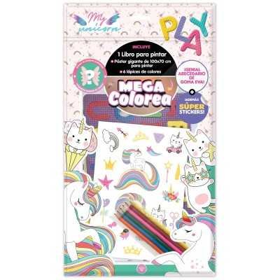 Mega colorea Unicornios Vertice