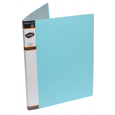 Carpeta A4 con 10 folios flex colores pastel Rideo