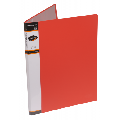 Carpeta A4 con 10 folios flex colores clásicos Rideo