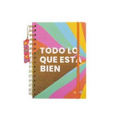 Cuaderno espiralado 15x21 cm Activá x80 hojas punteadas con elástico Talbot
