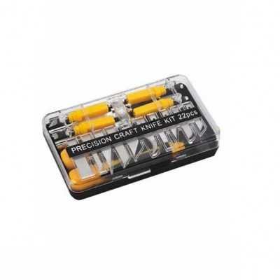 Set de Cutters de precisión Craft Knife x22 piezas en estuche Niva Max