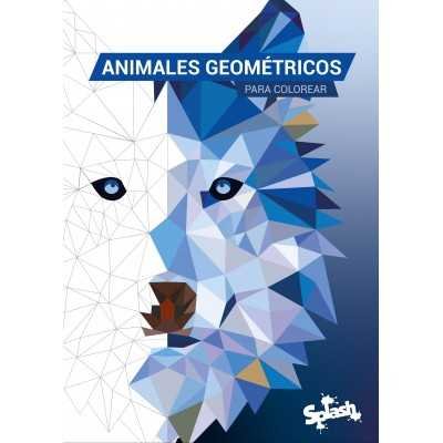 Libro para Pintar Animales Geométricos 23x23 cm 48 pág. Editorial Splash
