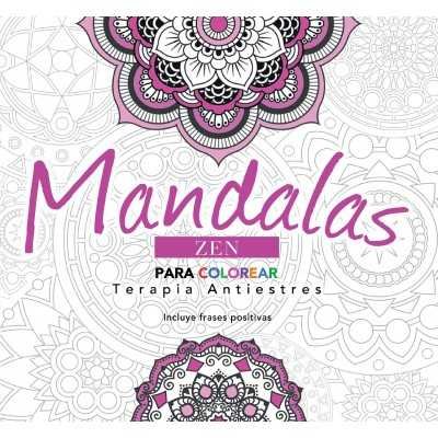 Libro para Pintar de Mandalas Antiestrés Zen 19x21 cm 24 pág. Editorial Splash