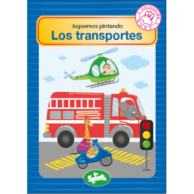 Libro para pintar 20x28 cm 16 pág. Colección nube Los transportes Editorial Splash